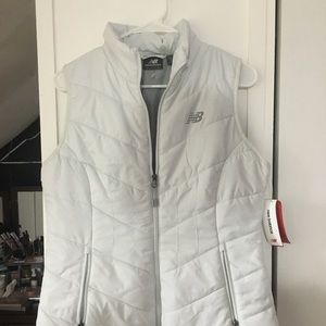 NWT New Balance White Puffer Vest